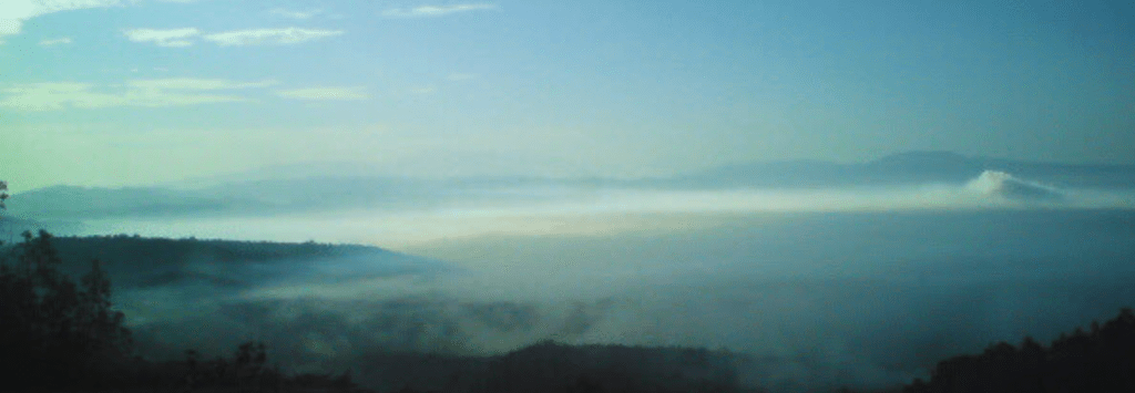 Jamaican sunrise on mountaintop