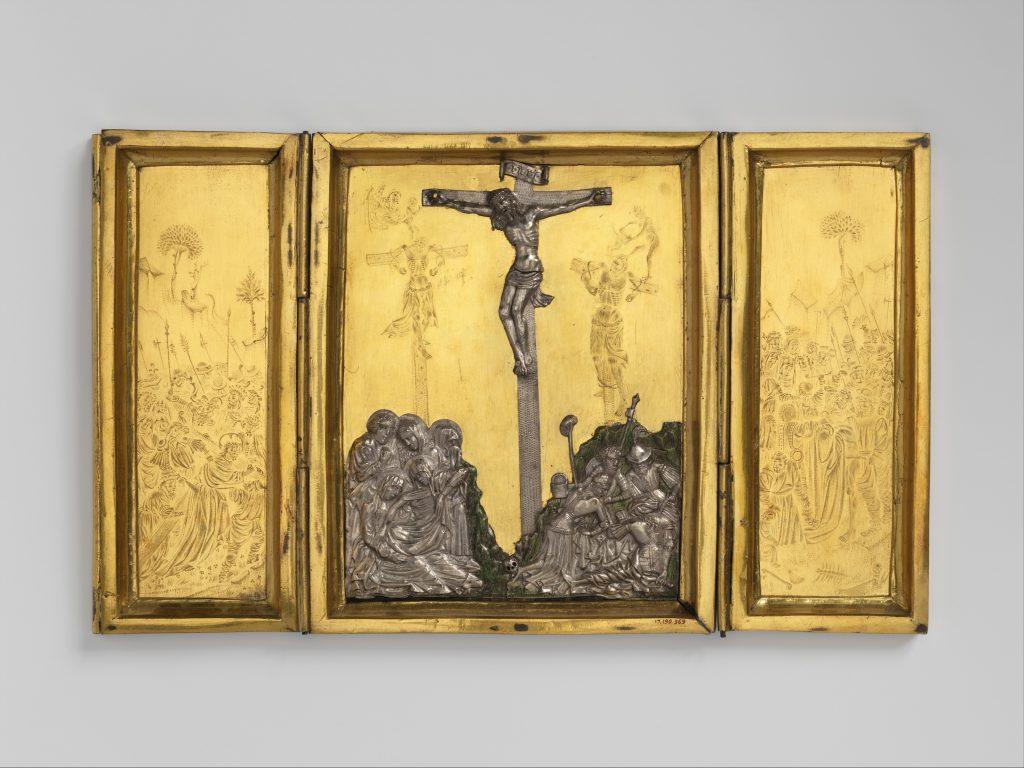Triptych with the Way to Calvary, the Crucifixion, and the Disrobing of Jesus, 1400–1420, The Metropolitan Museum of Art Open Access